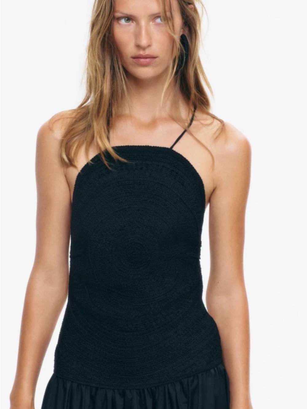 H&M Edition Summer 2026 Crochet Bodice Open Back Maxi Dress Black Size XS - Picture 13 of 13